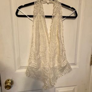 White lace bodysuit